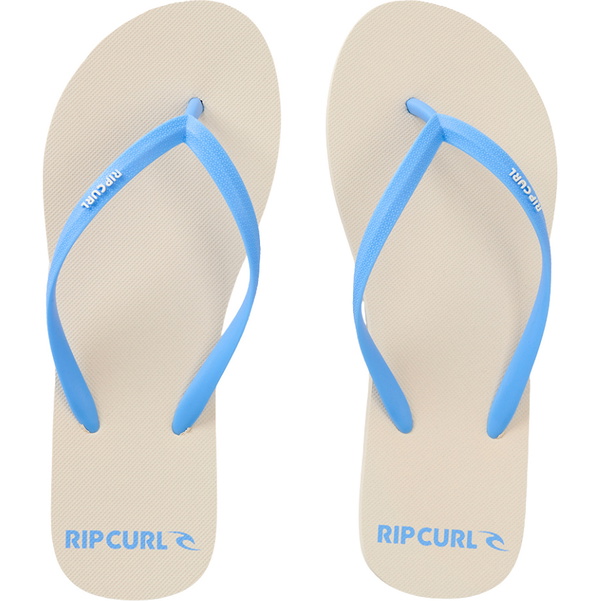 2026 Rip Curl Bondi Bloom åben Tå Flip Flops Til Kvinder 16HWOT - Naturlig / Blue